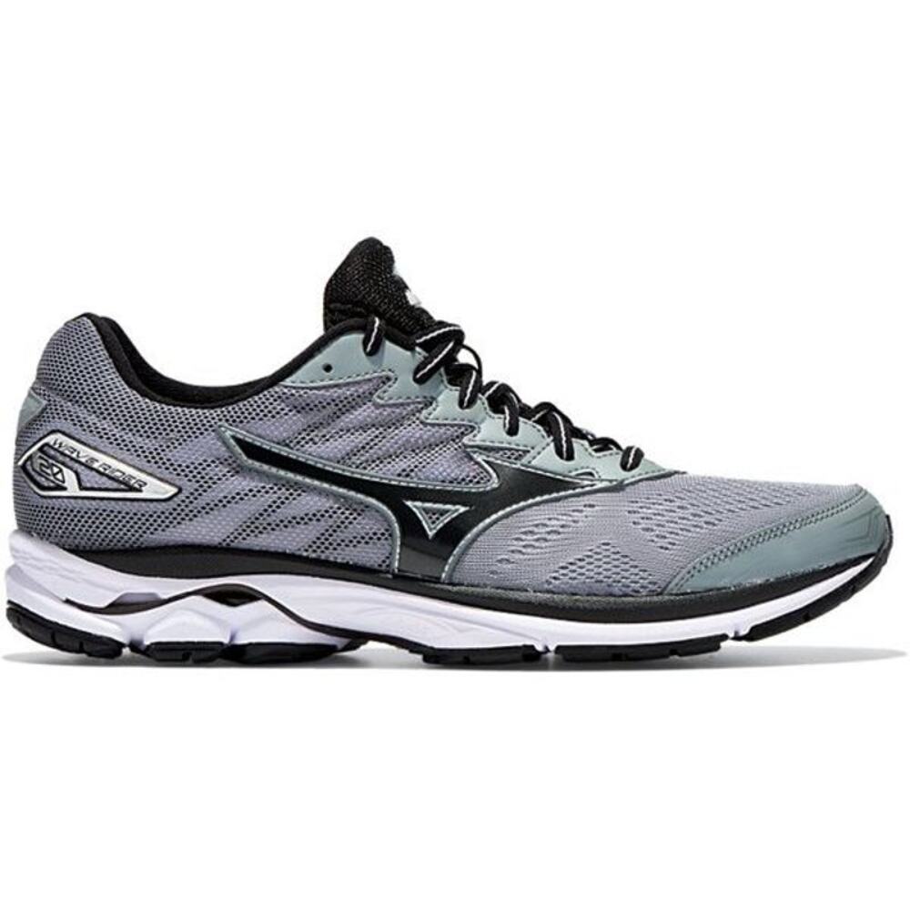 Mizuno Wave Rider 20 Running Shoes Athletic Lace Up Low Top Gray Black 8